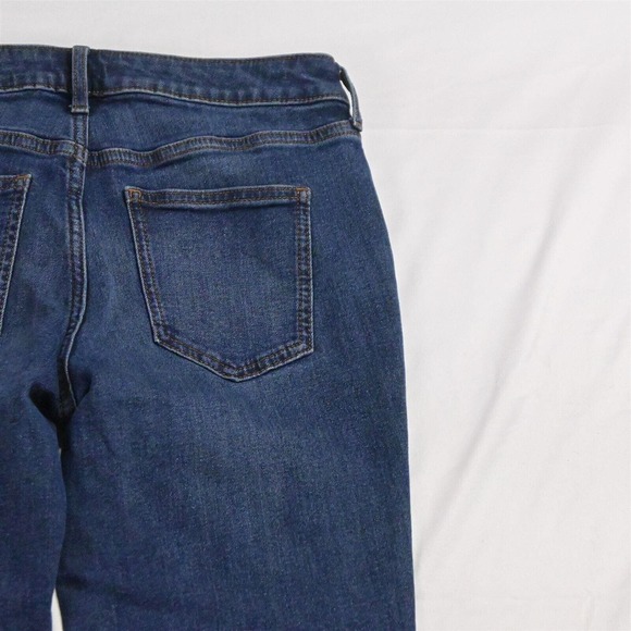 Simply Vera by Vera Wang 4 Straight Raw Hem‎ Dark Wash Flex Denim Jeans - Picture 5 of 7